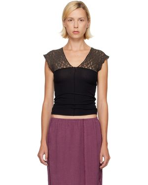 Baserange Ssense Exclusive & Taupe Nehru Top - Purple