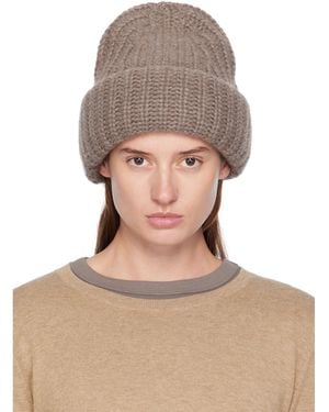 Lisa Yang Taupe 'The Beatris' Beanie - Natural
