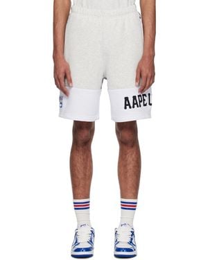 Aape By A Bathing Ape Panelled Shorts - White