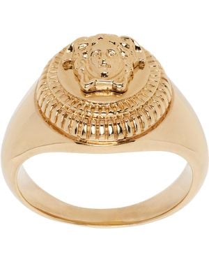 Versace メドゥーサ ビギー リング - メタリック