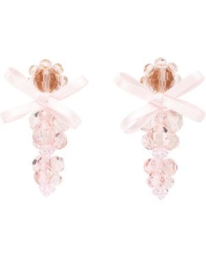 Simone Rocha Petite Bow Cluster Earrings - Black