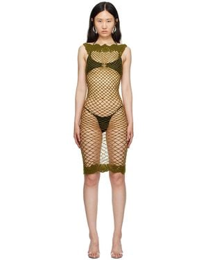 Rui Net Midi Dress - Black