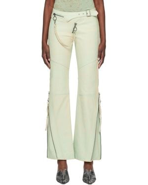 KNWLS Nihil Leather Trousers - Natural