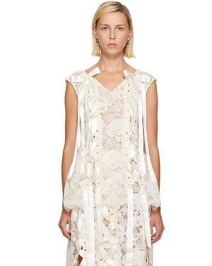 Simone Rocha Haut Blanc Cassé À Rubans