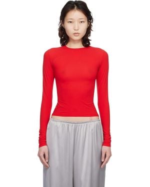 Skims Fits Everybody Long Sleeve T-Shirt - Red