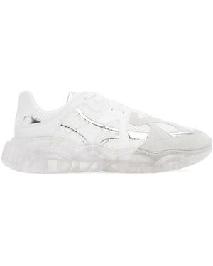Moschino White Teddy Transparent Sole Sneakers - Black