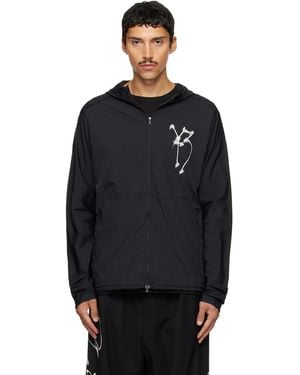 Y-3 Blouson De Survêtement De Course Noir À Imprimé Édition Chito