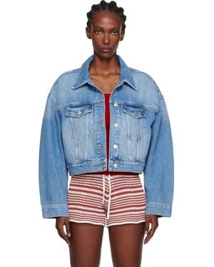 Holzweiler Cropped Denim Jacket - Blue