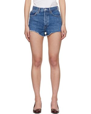 Agolde Ridley Denim Shorts - Blue