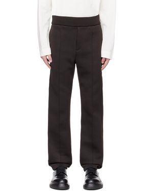 Ferragamo Brown Pinched Seam Trousers - Black