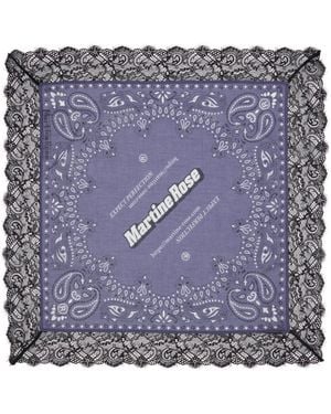 Martine Rose Ssense Exclusive Lace Bandana - Blue