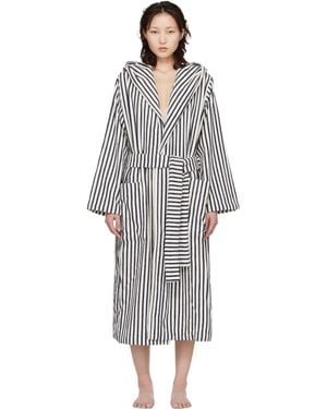 Tekla Terry Hooded Bathrobe - Black