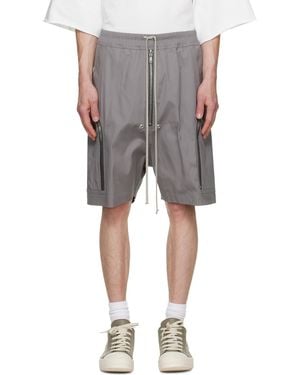 Rick Owens Tower Heizer Cargo Shorts - Grey