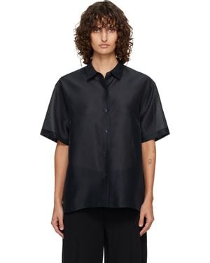 LE17SEPTEMBRE Sheer Structured Shirt - Black