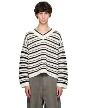 Ganni Striped Sweater in Green for Men Lyst Australia