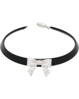 ShuShu/Tong Yvmin Edition Pave Bowknot Acetate Choker - Black