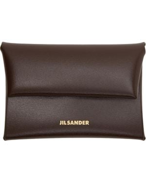 Jil Sander Folded Coin Pouch - Brown
