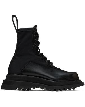 Julius Double-Sole Combat Boots - Black