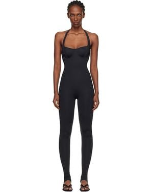 Skims Body Halter Stirrup Unitard - Black