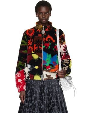Chopova Lowena Patchwork Fitted Fleece Jacket - Red