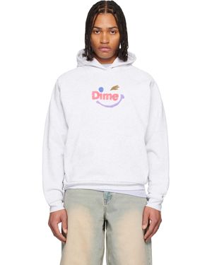 Dime Pull À Capuche Winky Gris - Blanc