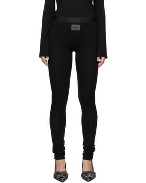 Acne Studios Ribbed Leggings - Black