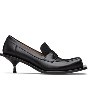 FIDAN NOVRUZOVA Barry Kitten Loafer Heels - Black