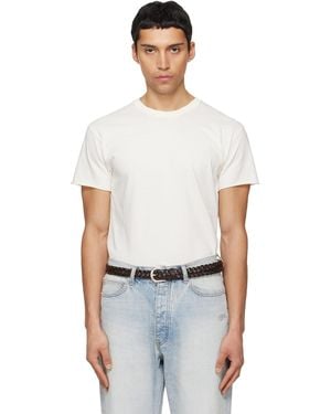 Tonywack Off- Garment Dyed Raw Edge T-Shirt - White