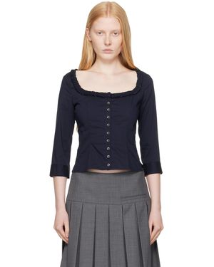 Sandy Liang Simona Blouse - Black