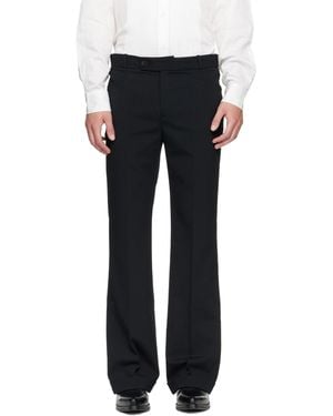 Ernest W. Baker Cuffed 70's Trousers - Black