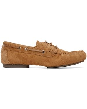 A.P.C. Tan Camille Boat Shoes - Brown
