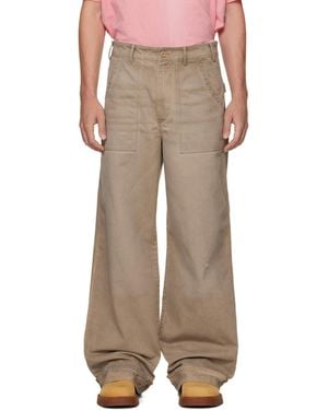 Acne Studios Stained Twill Pants - Natural