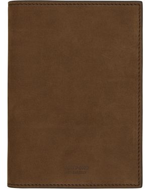 Tom Ford Nubuck 'T Line' Passport Holder - Brown