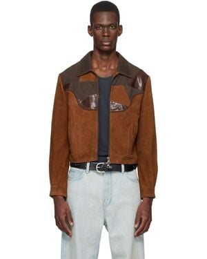 ANDERSSON BELL Harvey Patchwork Suede Jacket - Black