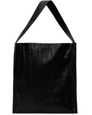 St. Agni ブラック Paper レザー トートバッグ