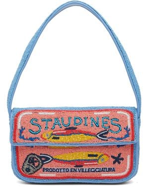 STAUD Tommy Beaded Bag - Red