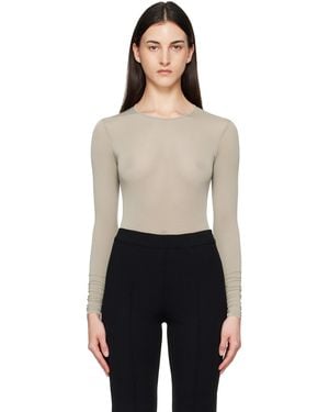 Wardrobe NYC Sheer Bodysuit - Natural