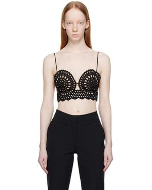 Stella McCartney スカラップ キャミソール - ブラック