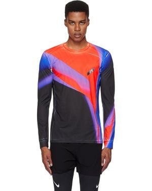 Soar Running Long Sleeve Printed Tech T-Shirt - Black
