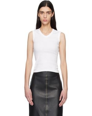 Flore Flore ホワイト Dewi タンクトップ - ブラック