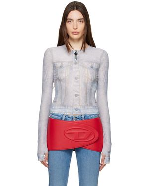 DIESEL Blue T-clau Long Sleeve T-shirt - Red