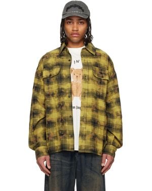 Palm Angels Curved Logo Check Shirt - Multicolour