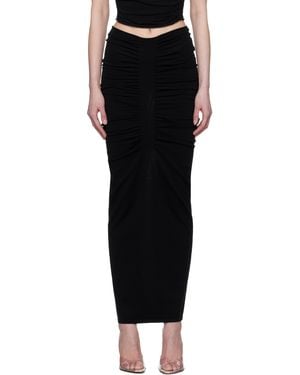 Alexander Wang Ruched Maxi Skirt - Black