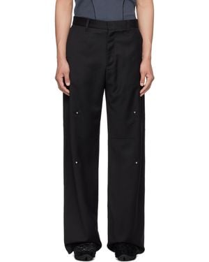 HELIOT EMIL Radial Tailored Trousers - Black
