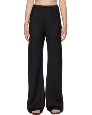 SILK LAUNDRY Pantalon De Détente Coupé Sur Le Biais Noir