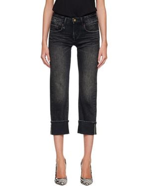 R13 Cuffed Boy Straight Jeans - Black