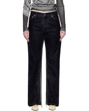 Jean Paul Gaultier 'The Flocked Denim' Jeans - Black