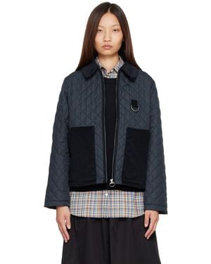 Barbour Blouson Matelassé Aylesby Bleu Marine