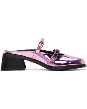Justine Clenquet Andie Metallic Mules - Black