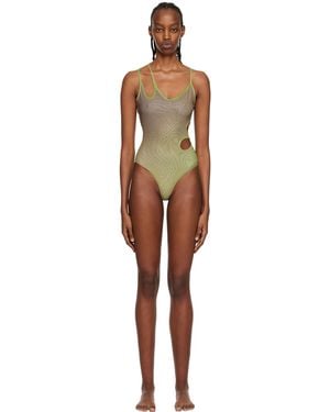 Gcds Khaki Sita One-piece Swimsuit - Black